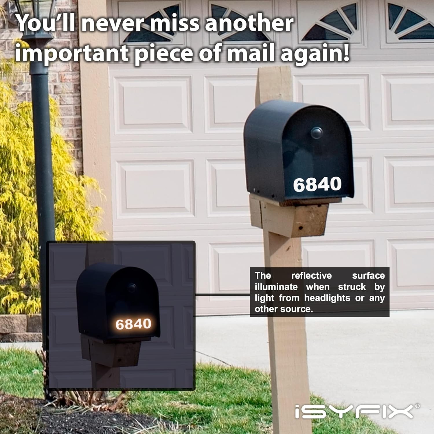 1.5 Inch Reflective Address Numbers – Easy to Apply Self-Adhesive Decal