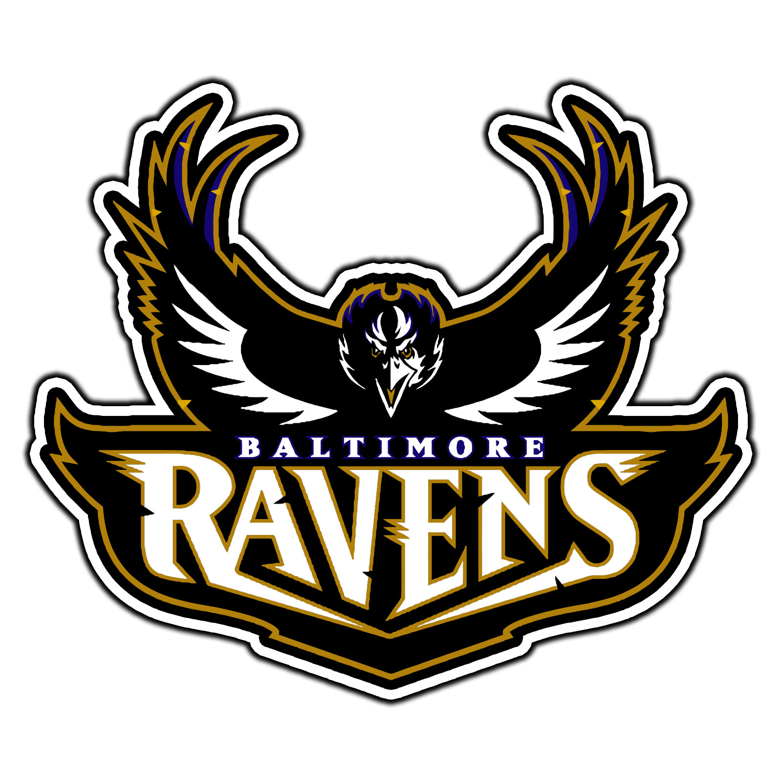Baltimore Ravens Logo #3 Football Sticker Waterproof Vinyl Decal Die-Cut Car