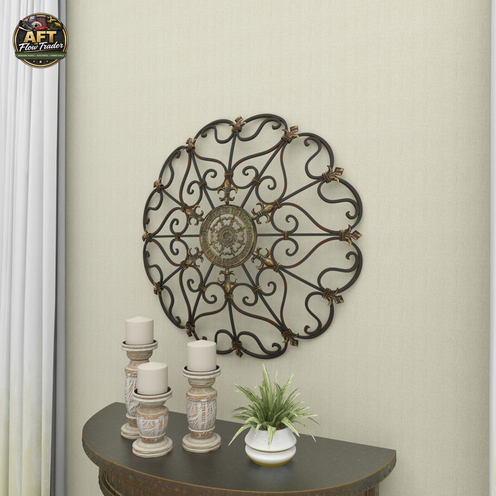 Charlton Home Traditional Abstract Wall Decor on Metal