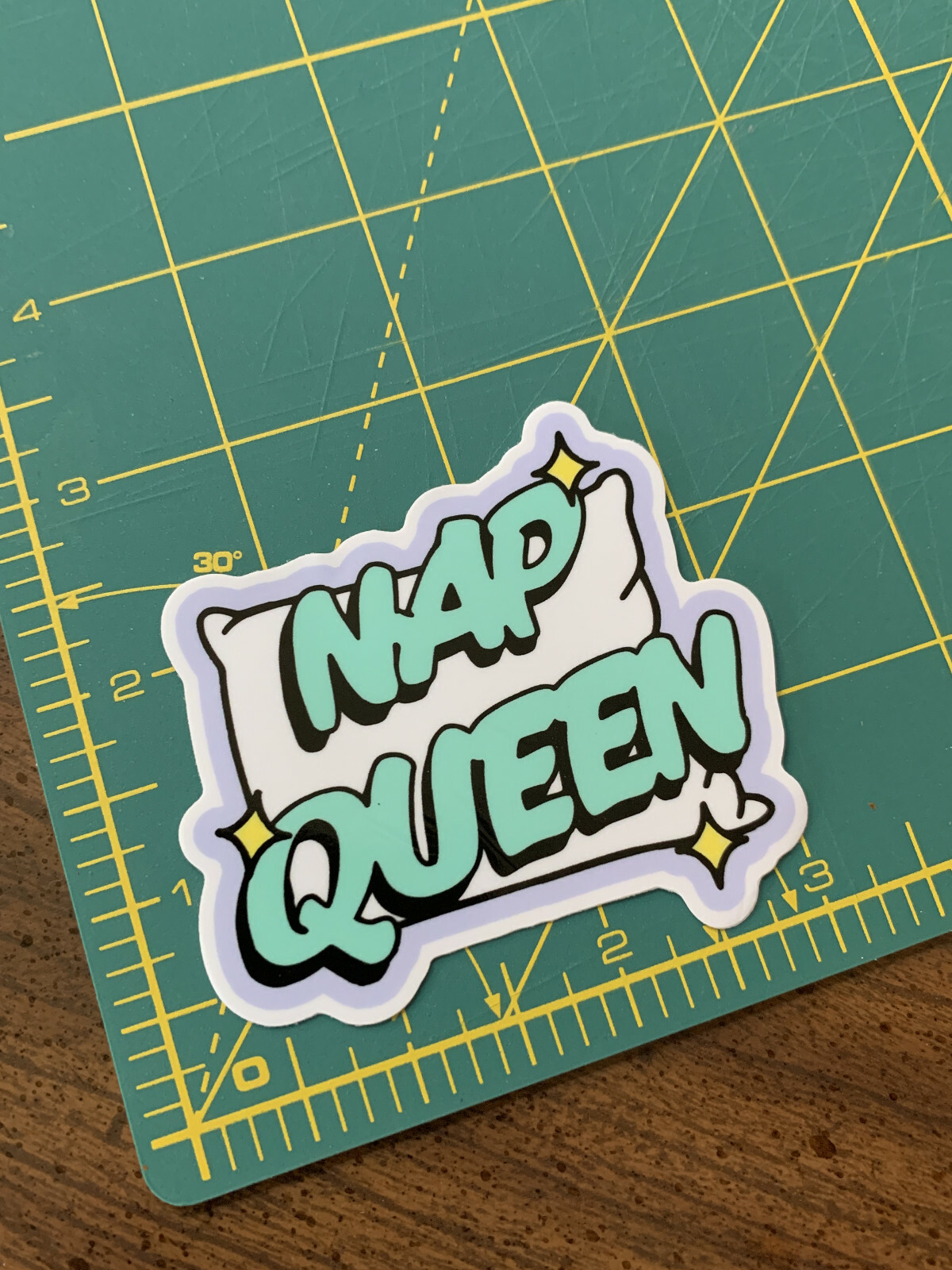 Nap Queen Funny Parody High Quality Premium Vinyl Sticker for Bottle Car Laptop