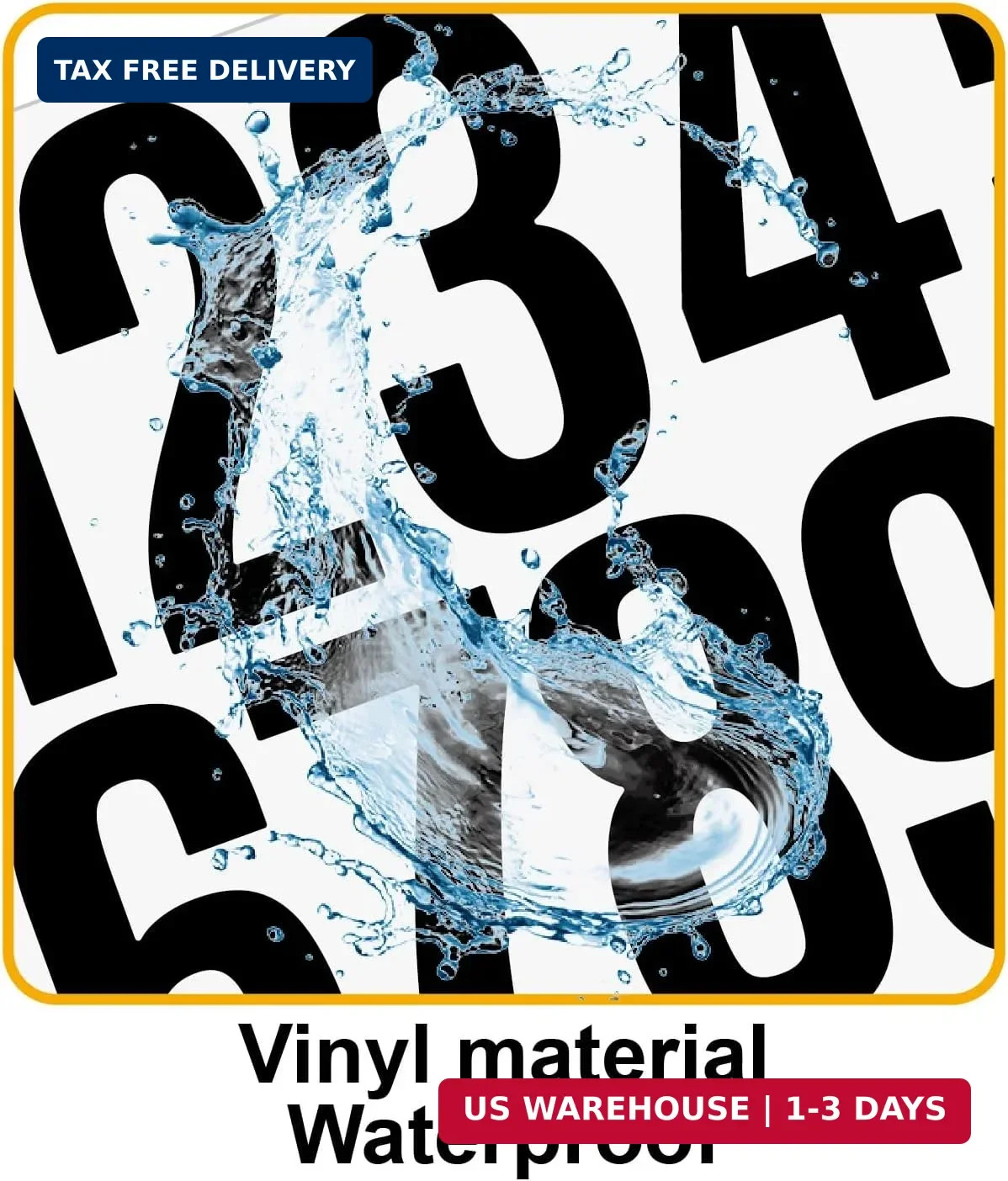 10 Sheets Mailbox Number Stickers 3 Inch – Self-Adhesive Vinyl Numbers 0-9 for