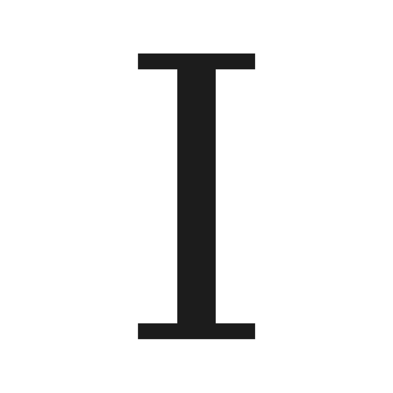 Roman Number 1 I One Vinyl decal Numeral Rome font Sticker