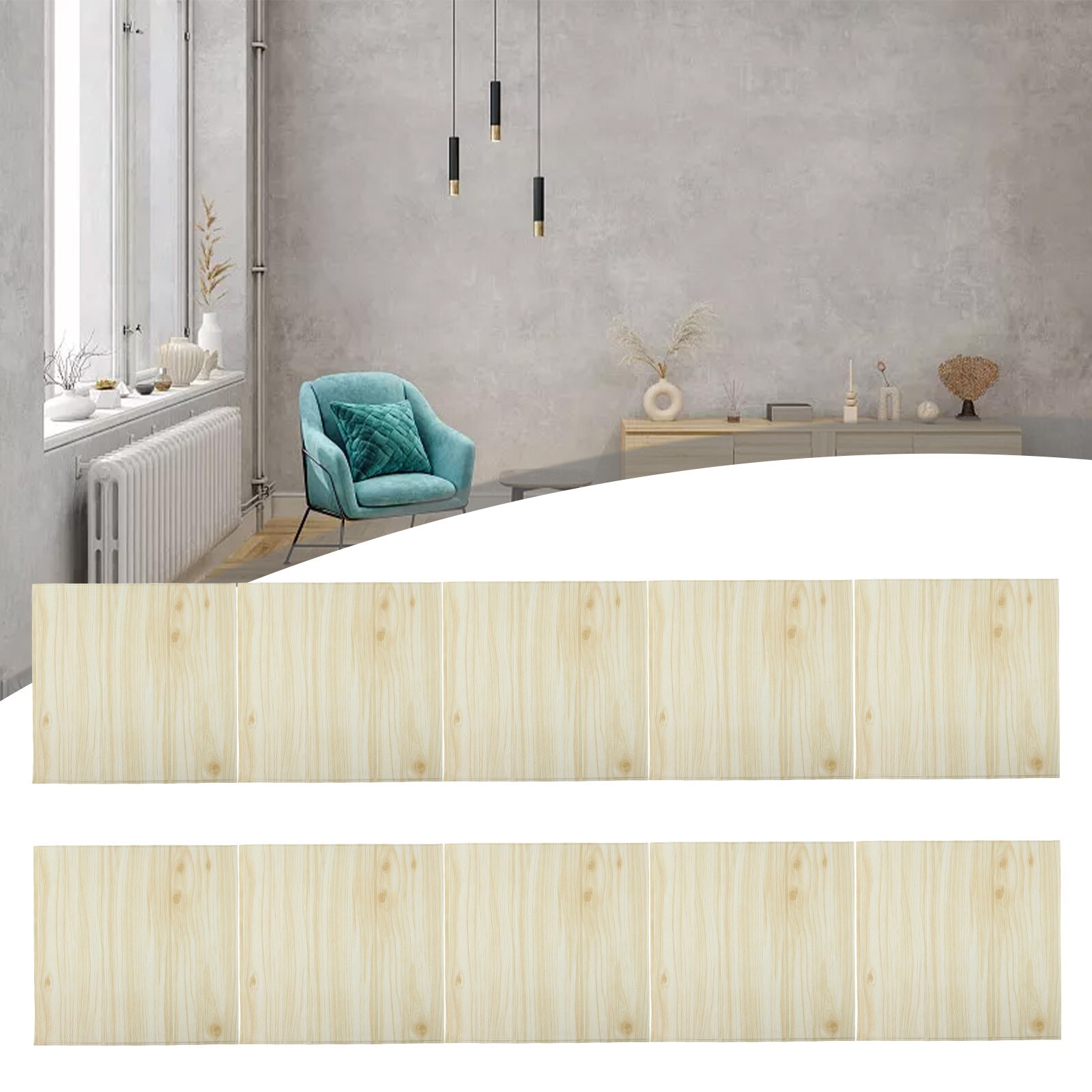 10pcs Wood Grain 3d Decorative Waterproof Self-adhesive-Wallpaper High Quality