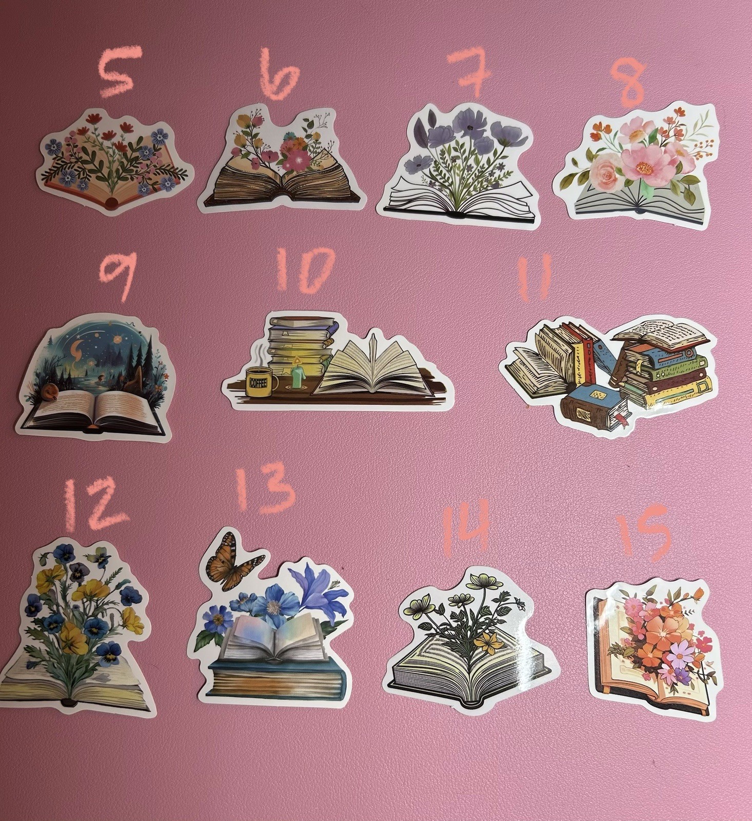 Flower Book Stickers