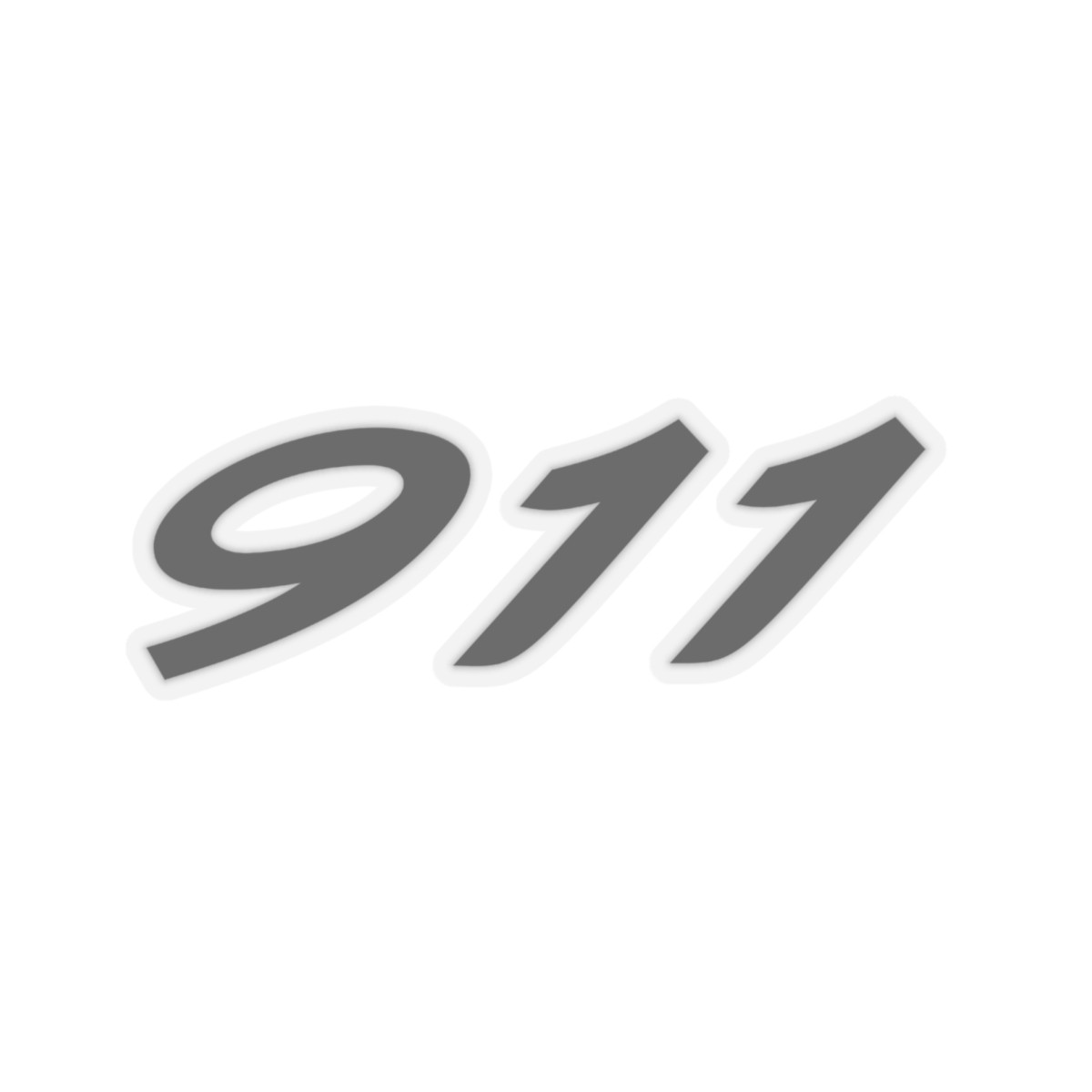 Porsche 911 Sticker Decal – Cursive Script inspired by Classic Badges