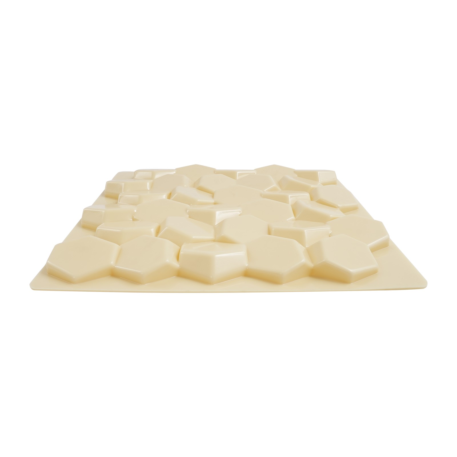 Beige 21.3" x 21.3" 3D Honeycomb Tile Brick Wall Sticker Waterproof Wall Panels