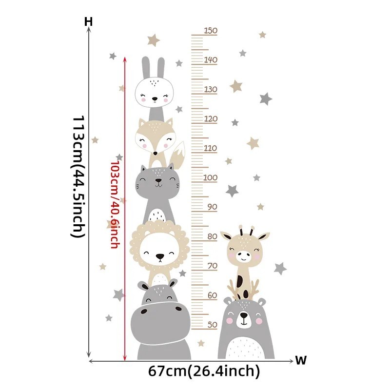 Cartoon Smile Smiling Cute Happy Face Animals Animal Unisex Stickers Top Art
