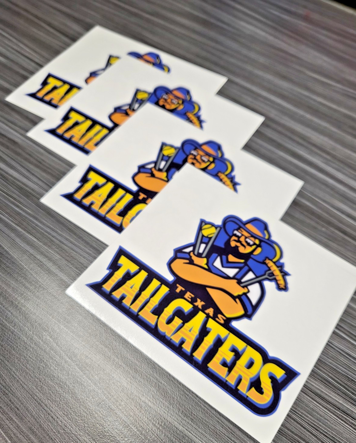LAMINATED TEXAS TAILGATERS BANANA BALL STICKER