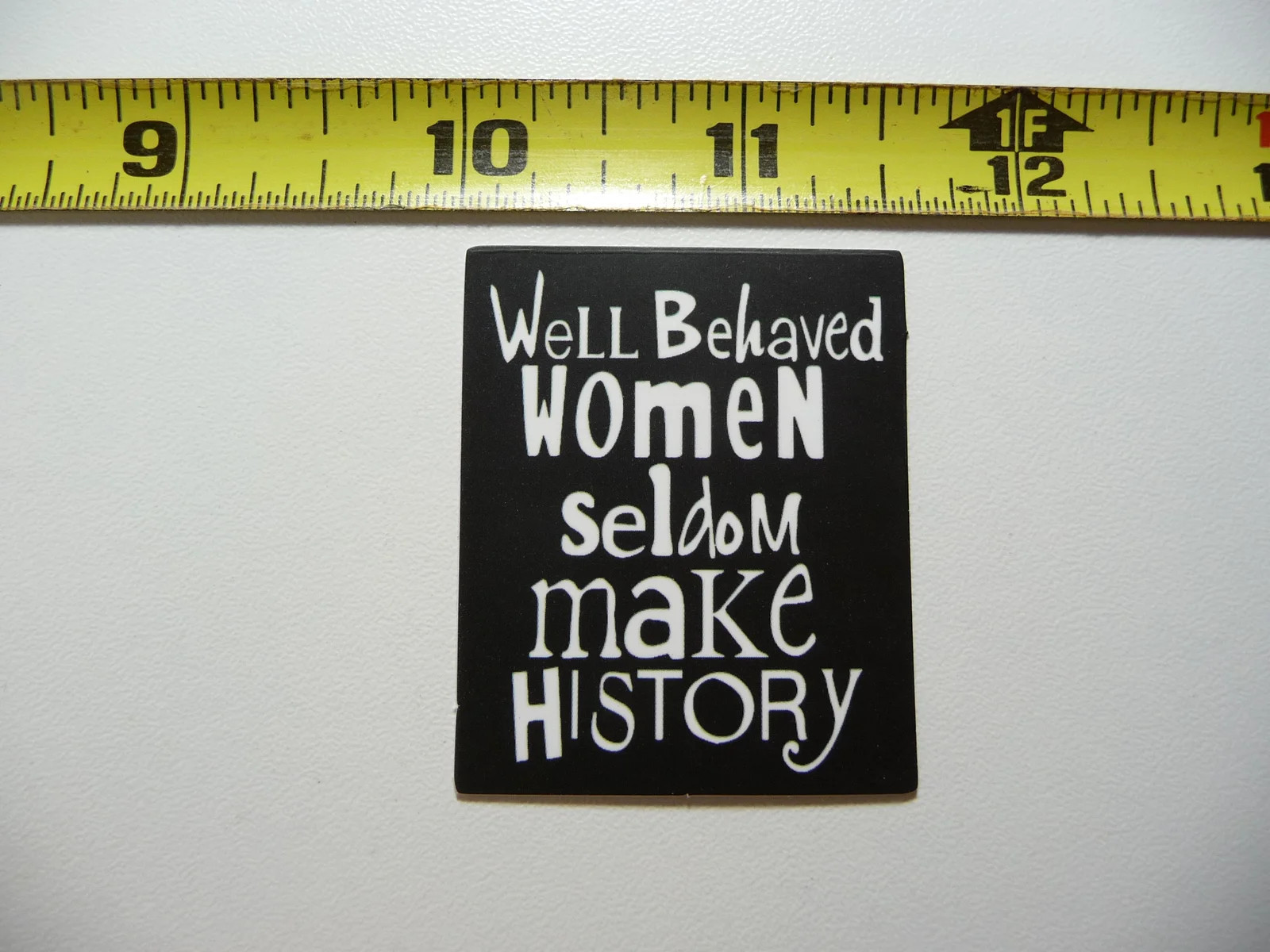 WELL BEHAVED WOMEN SELDOM MAKE HISTORY SMALL STICKER DECAL POSITIVE MOTIVATION