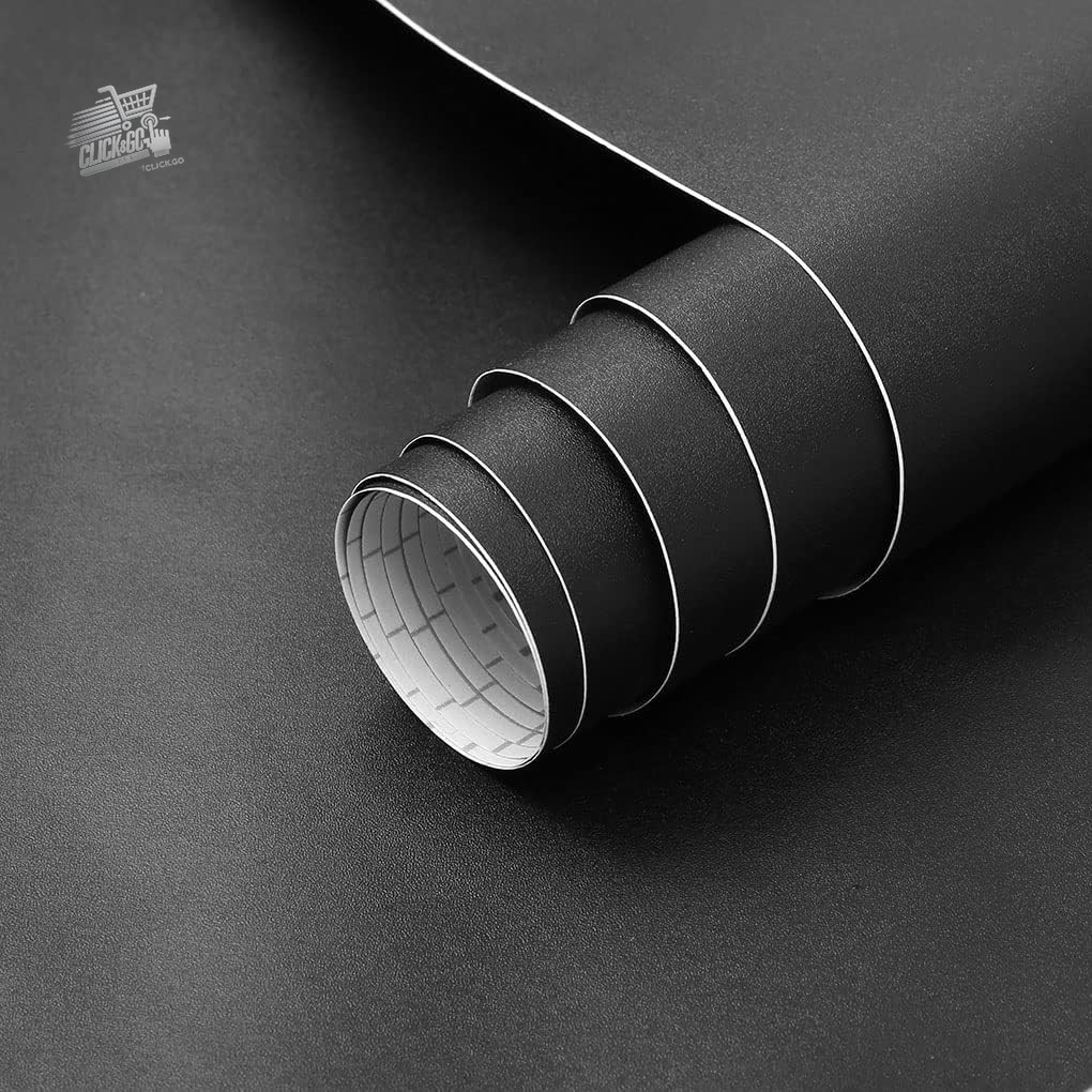 Matte Black Furniture Sticker Film Wallpaper Vinyl Kitchen Wardrobe Wall Stic