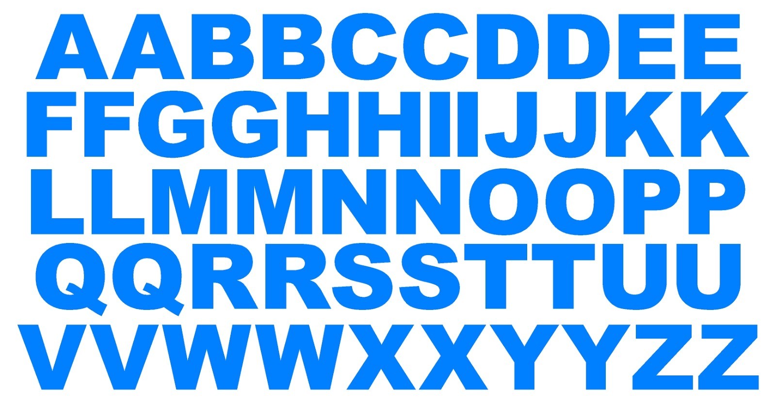 A B C Lettering Alphabet Die Cut Vinyl Decals Waterproof Many Colors and Sizes