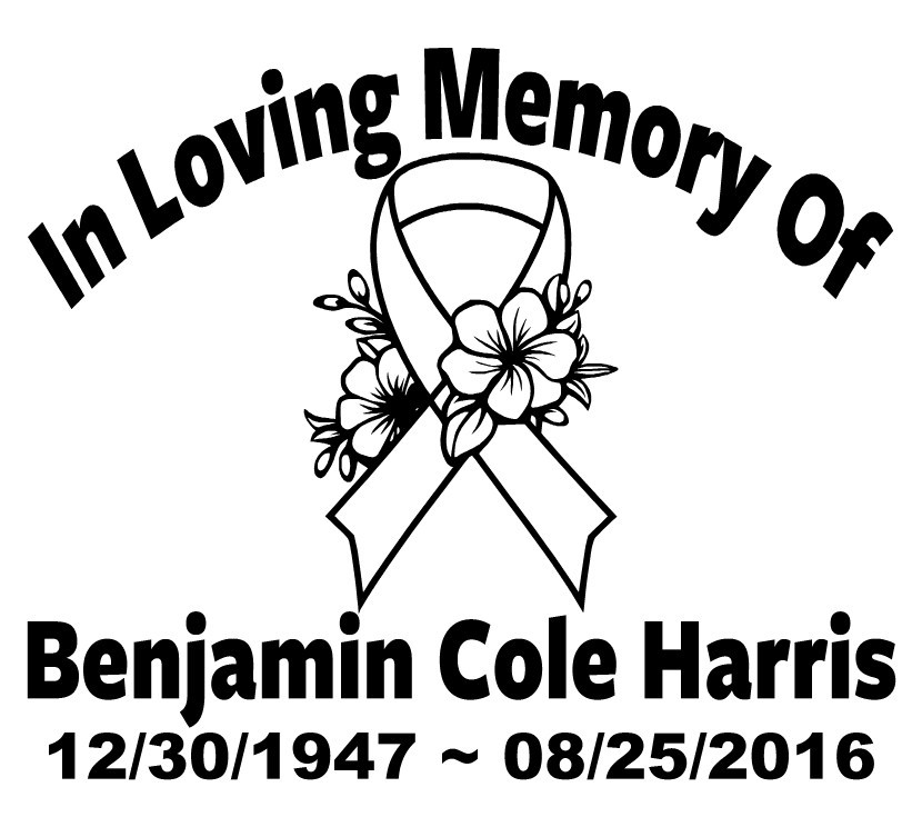 In Loving Memory Decal Cancer Ribbon Flowers Floral Car Vinyl Sticker Custom