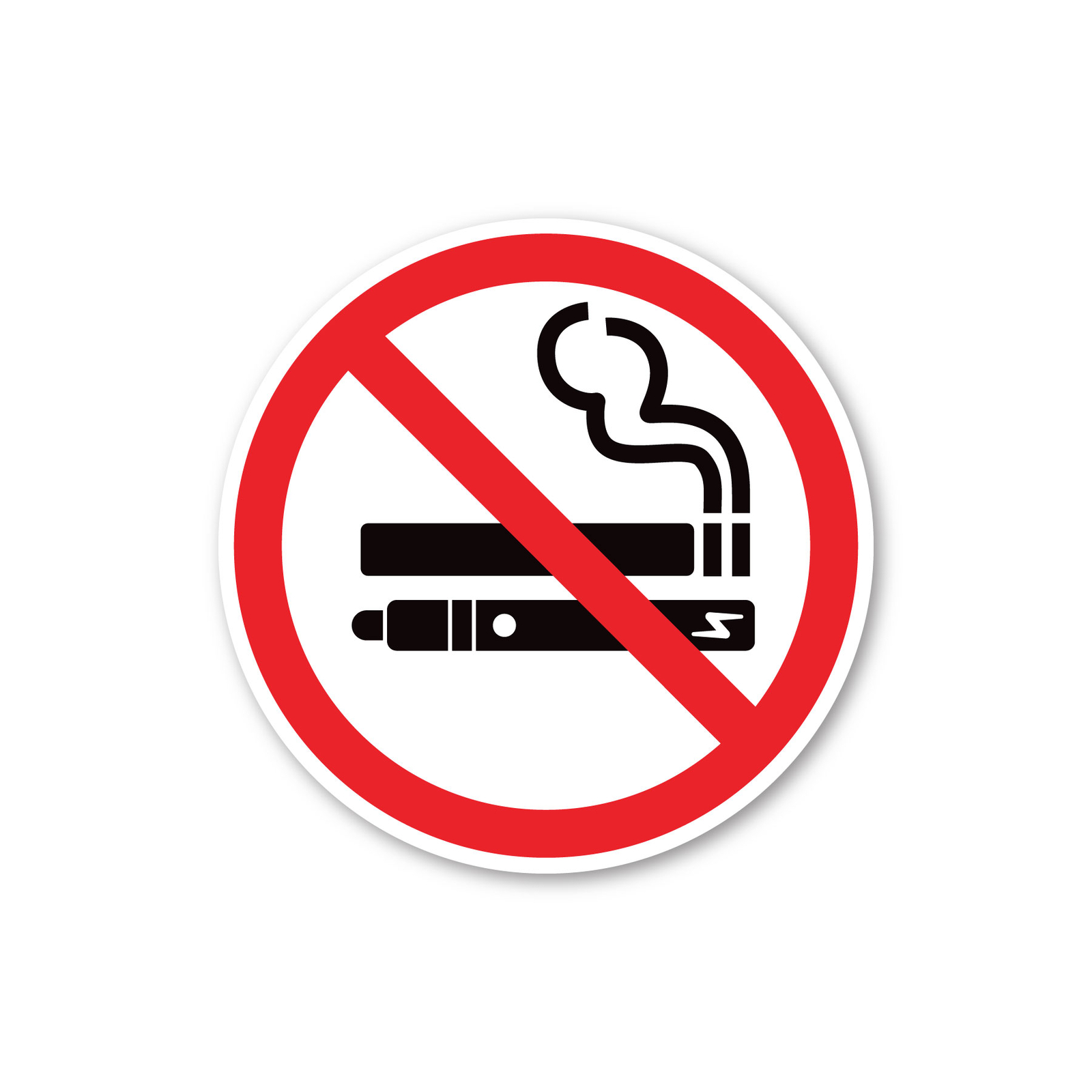 No Smoking / No Vaping – Circle design – Decal