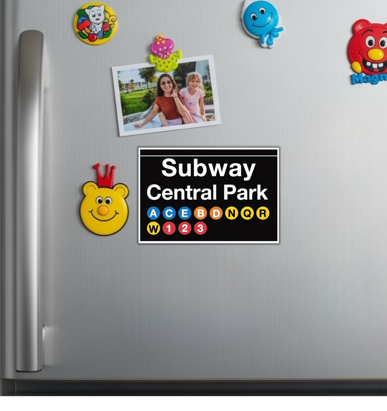 NYC Subway Signs Die Cut Glossy Fridge Magnets