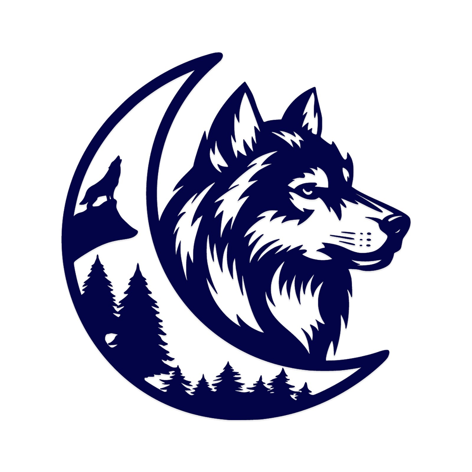 Wolf Moon Mountain Vinyl Decal Sticker – Camper Van Wolves Graphic Adventure