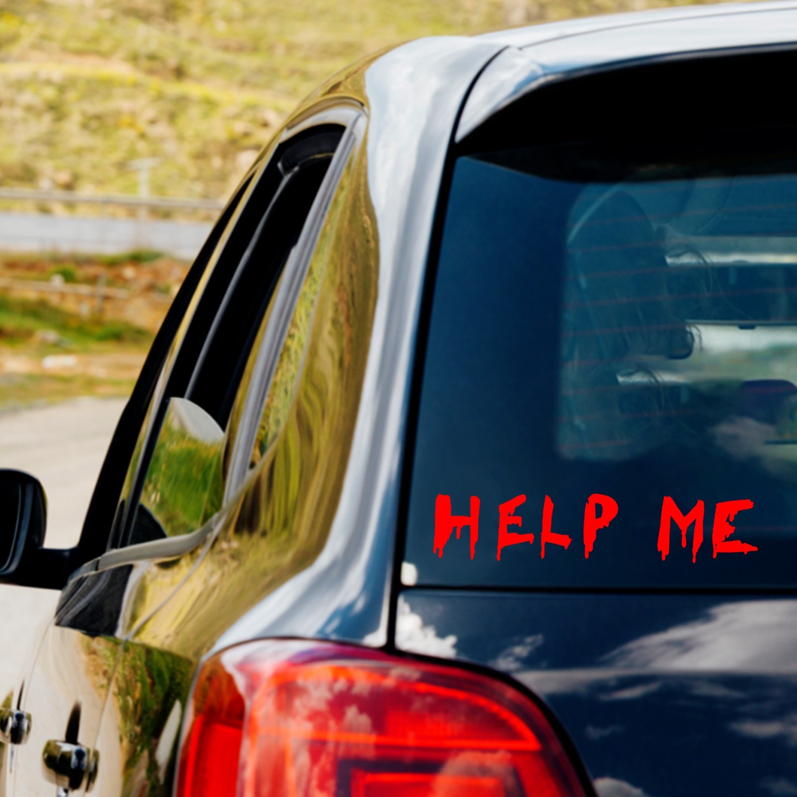 Blood Drip Help Me Vinyl Decal Sticker Car Truck Window Horror Scary Halloween