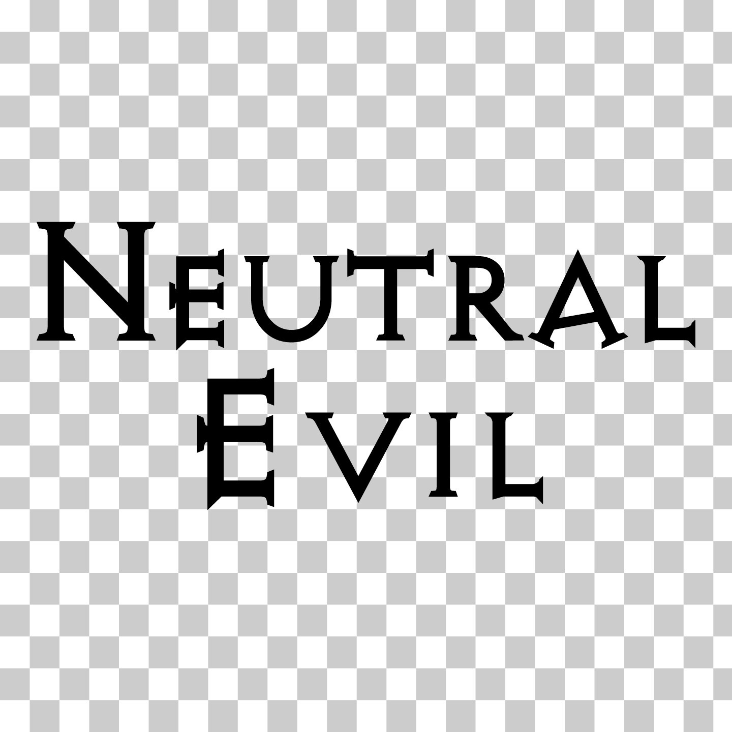 Neutral Evil Alignment Vinyl Sticker Decal RPG TTRPG Gaming Role Play