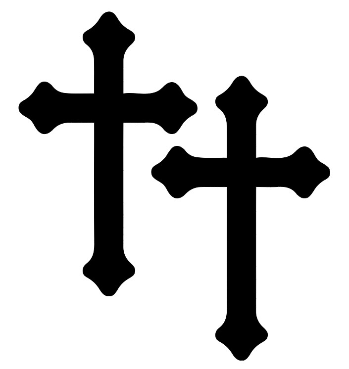 Religious Cross Vinyl Decal Sticker Rearview Mirror Car Truck Christian Set of 2