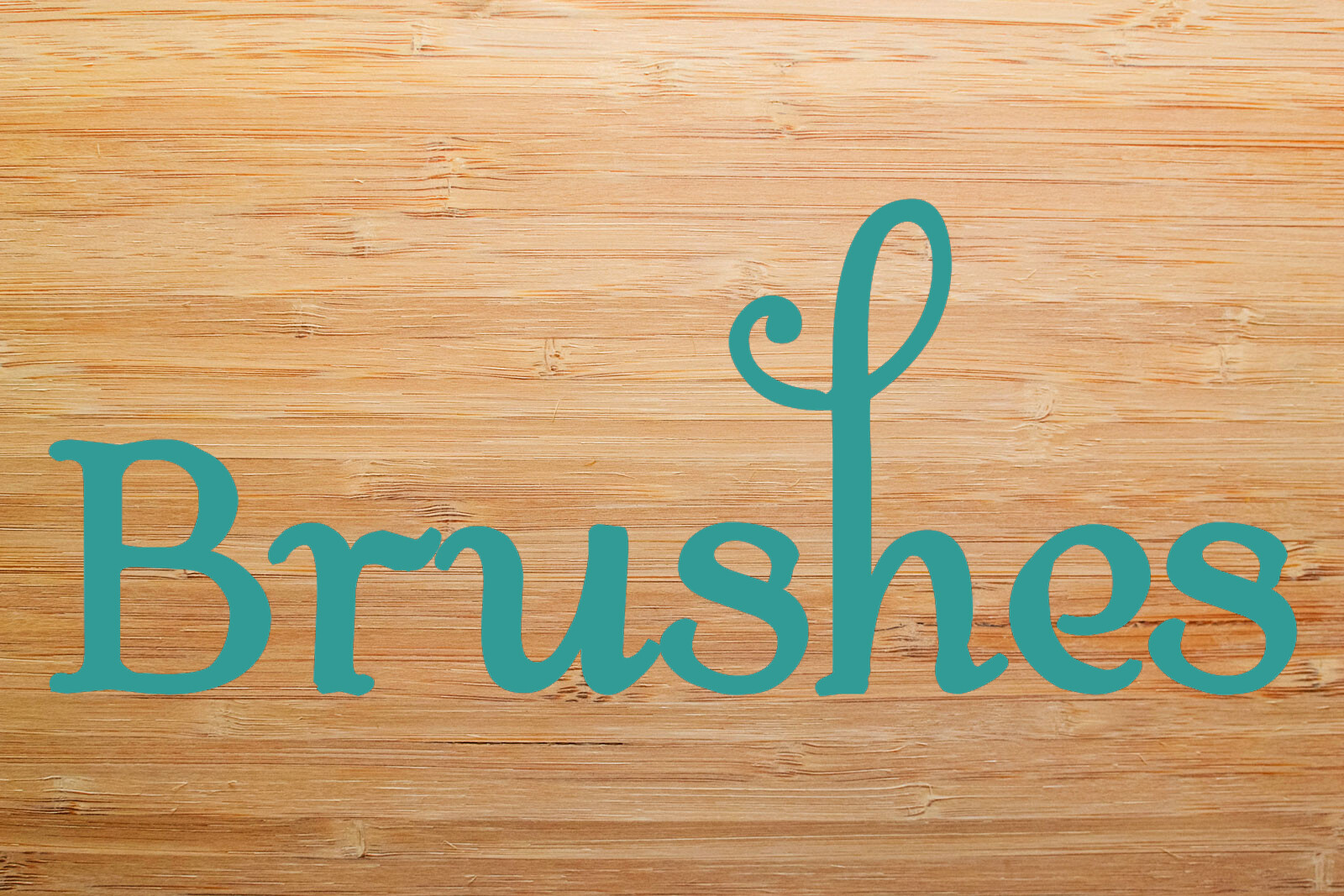 BRUSHES Vinyl Sticker – Bathroom Organization Label – Die Cut Decal – Hair Swash