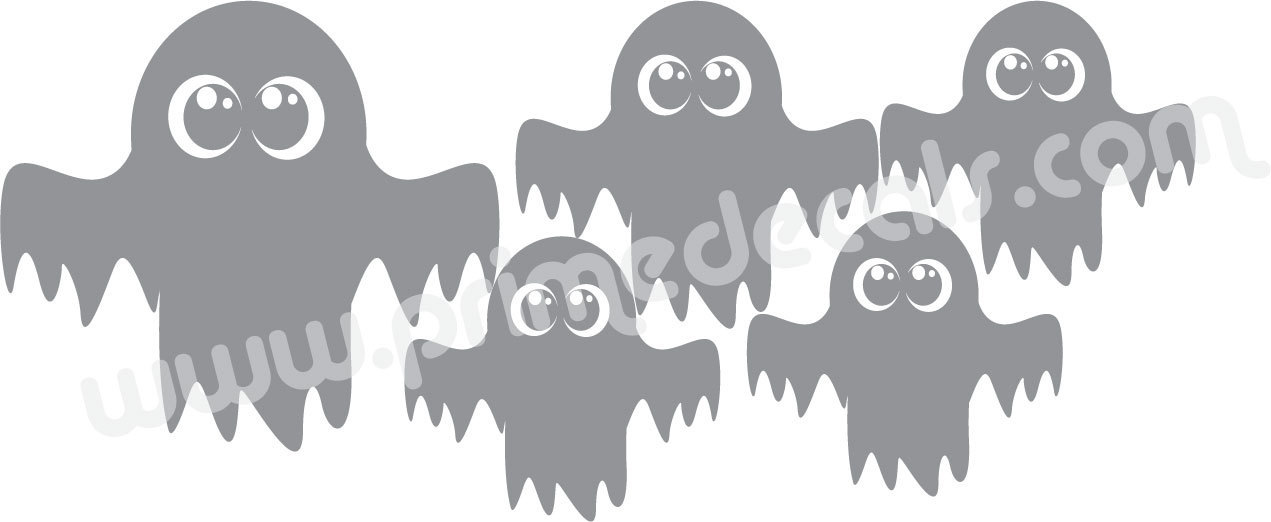 Ghost Wall Decals Wallpaper Spooky Halloween Seasonal Decorations Vinyl, h18
