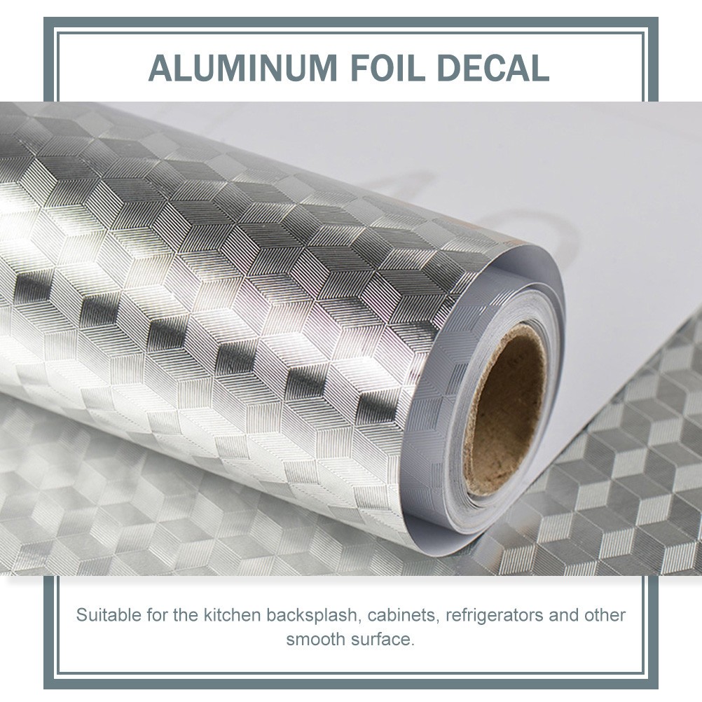 Kitchen Anti-oil Static Sticker Aluminum Foil Adhesive Tape Supply Cabinet