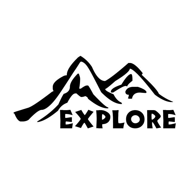 EXPLORE Trail Hiking Vinyl Decal Sticker for Car Truck Camper Custom