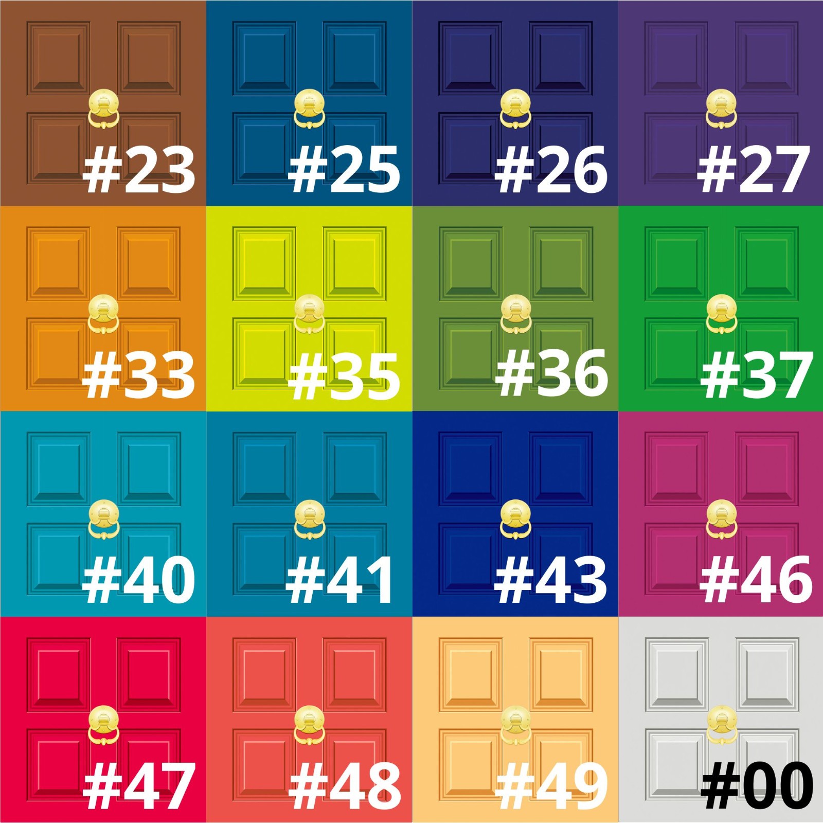 Set of Memory Care Top Half Door Wraps for Wayfinding, Custom Color Murals