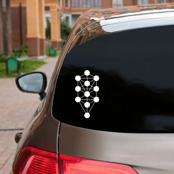 Kabbalah Tree of Life Vinyl Decal – Jewish Mystical Diagram – Die Cut Sticker