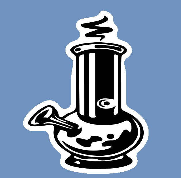 Black Bong Weed UV Safe Vinyl Sticker 420 Blaze It Weed Cannabis Joint Marijuana