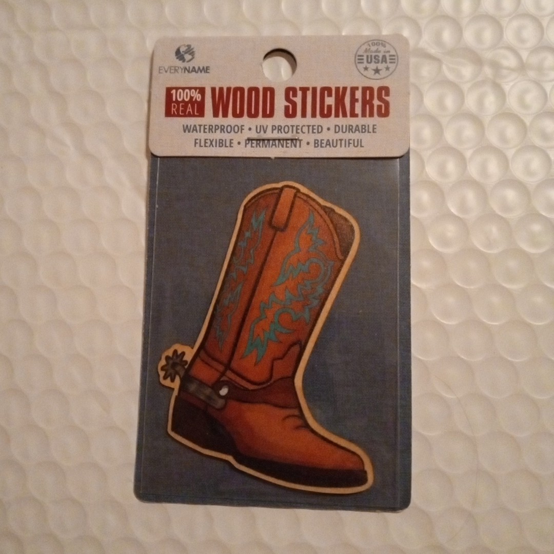 Flexible Wood Sticker Adheres To Flat Or Curved Smooth Surface Waterproof