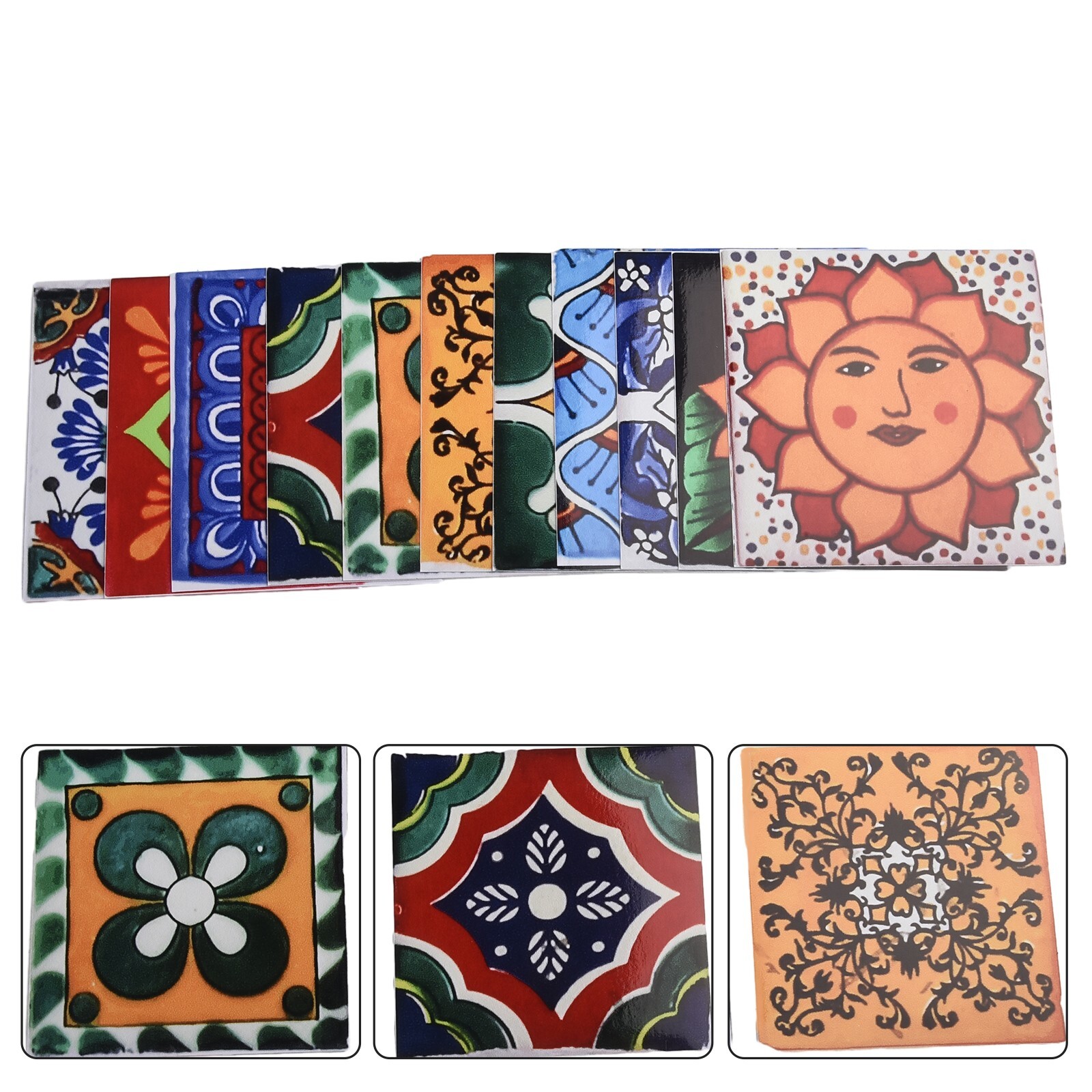 24Pcs Vintage Self-stick Wall Sticker Bathroom Kitchen Waterproof for TILE Decal