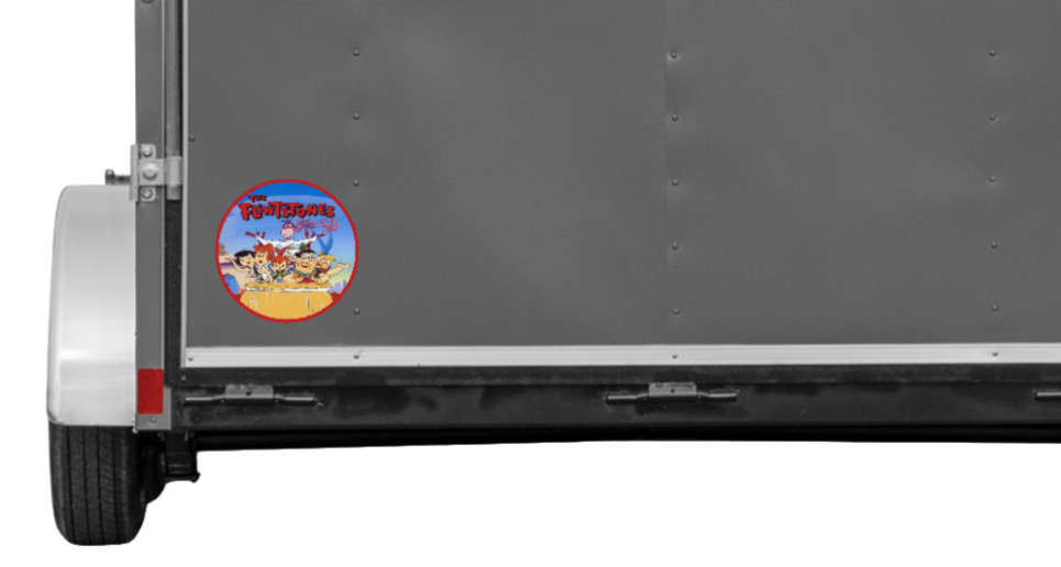 Cartoons – The Flintstones – 4" Vinyl Decal Car Trailer Laptop Cooler Truck 25-1