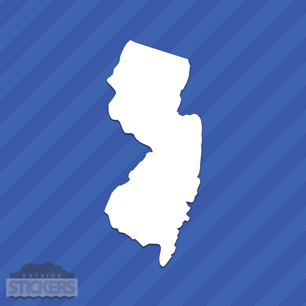 New Jersey NJ State Outline Vinyl Decal Sticker