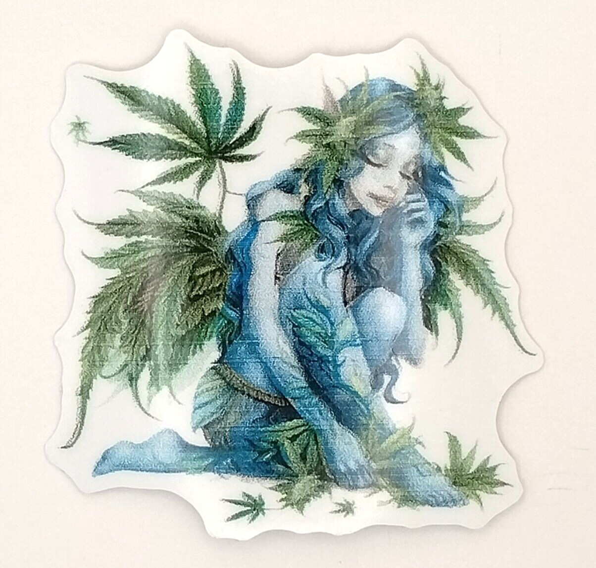 Stoner Vinyl Sticker Fairycore Weed Fairy Decal 420 Marijuana Whimsical Fairy