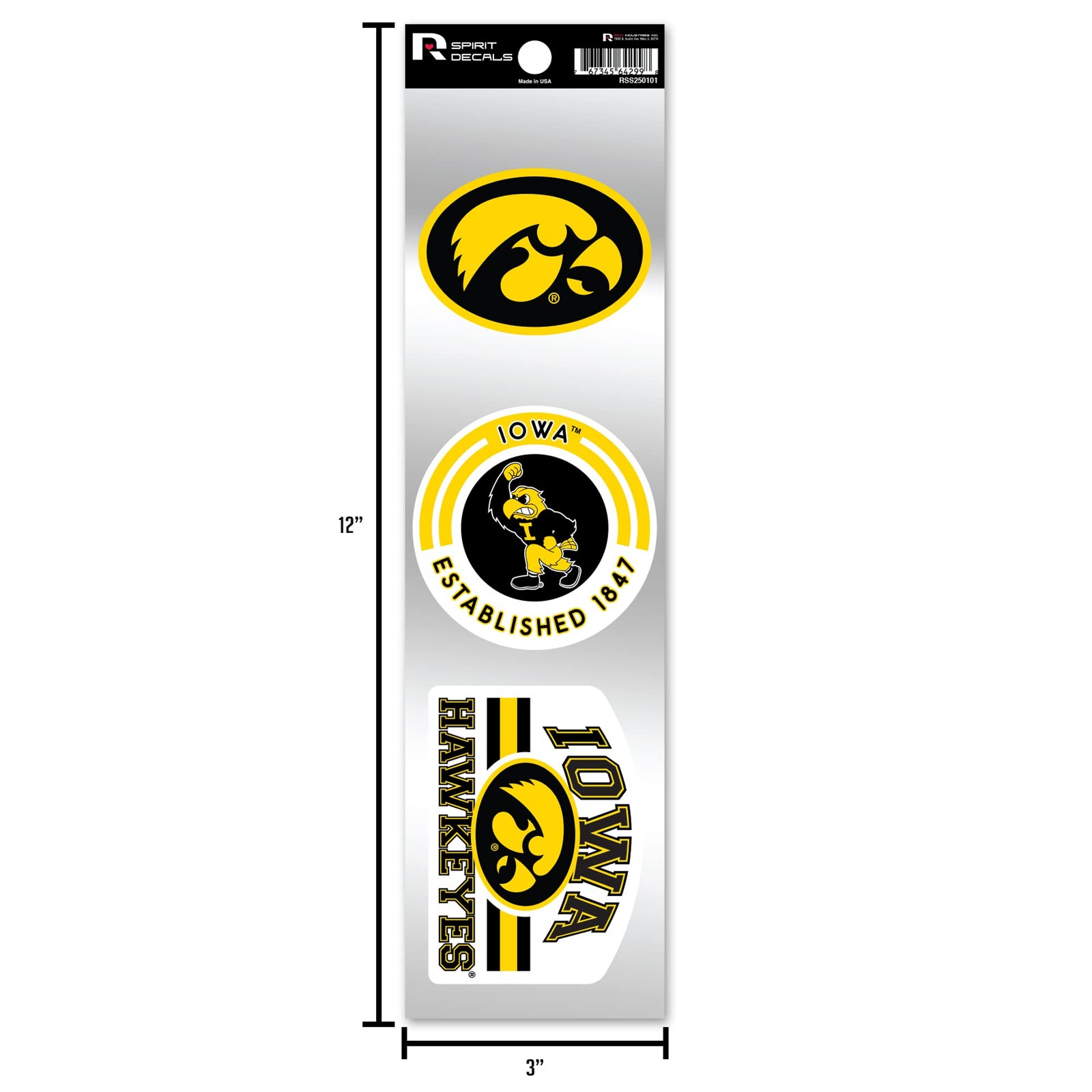 Retro Sports Team Sticker Decals for Vehicles Laptops Bedrooms Set of 3