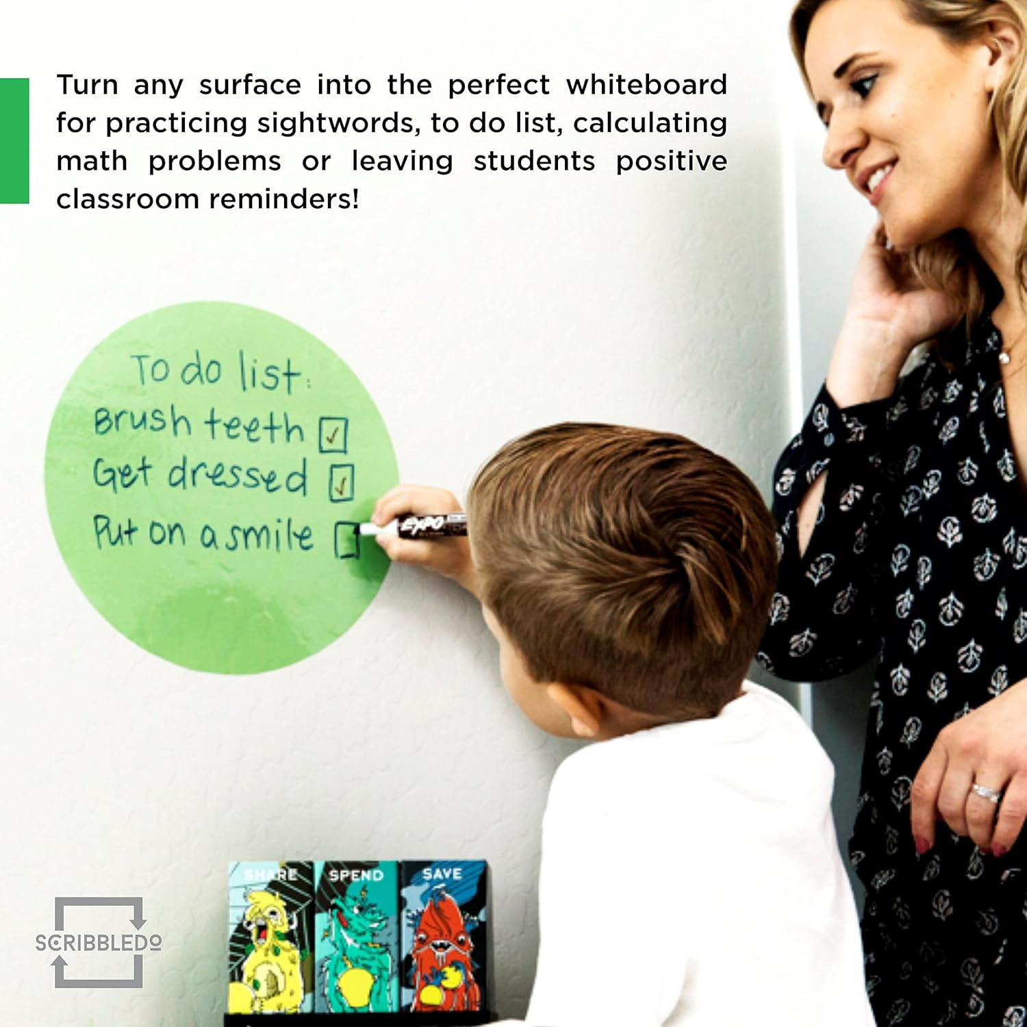 8 Pack Dry Erase Dots 11 Inch Colorful Dry Erase Circles for Tables Whiteboard W