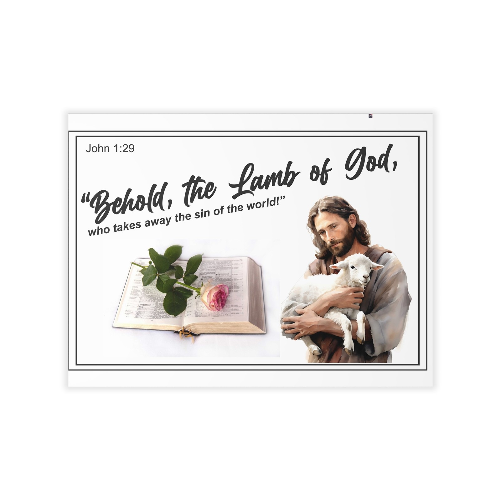 Behold the Lamg Of God Wall Decal Wall Paper Art Decor, Removable Sticker Bible