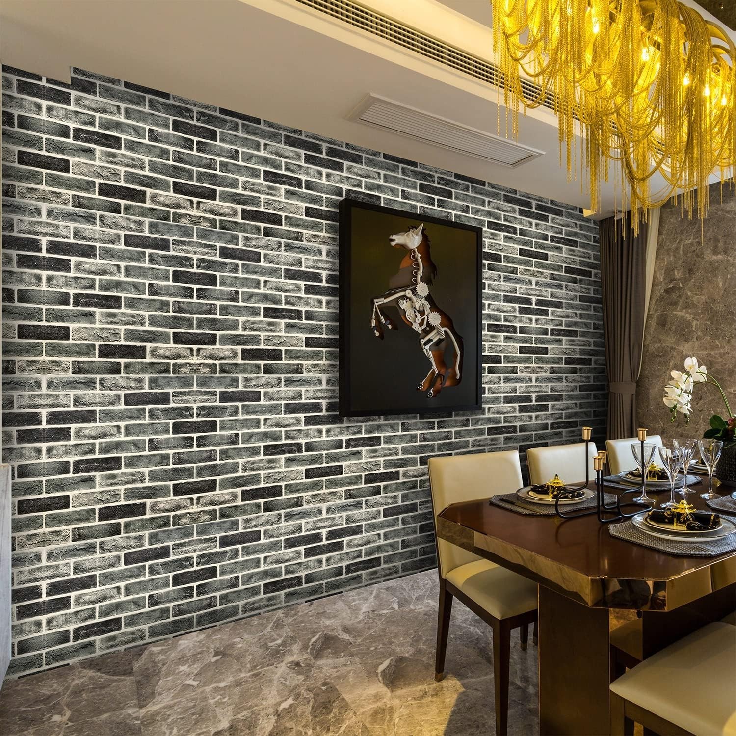 High-Quality Grey Faux Stone Wall Panel – 52 Sq.Ft Peel and Stick Design