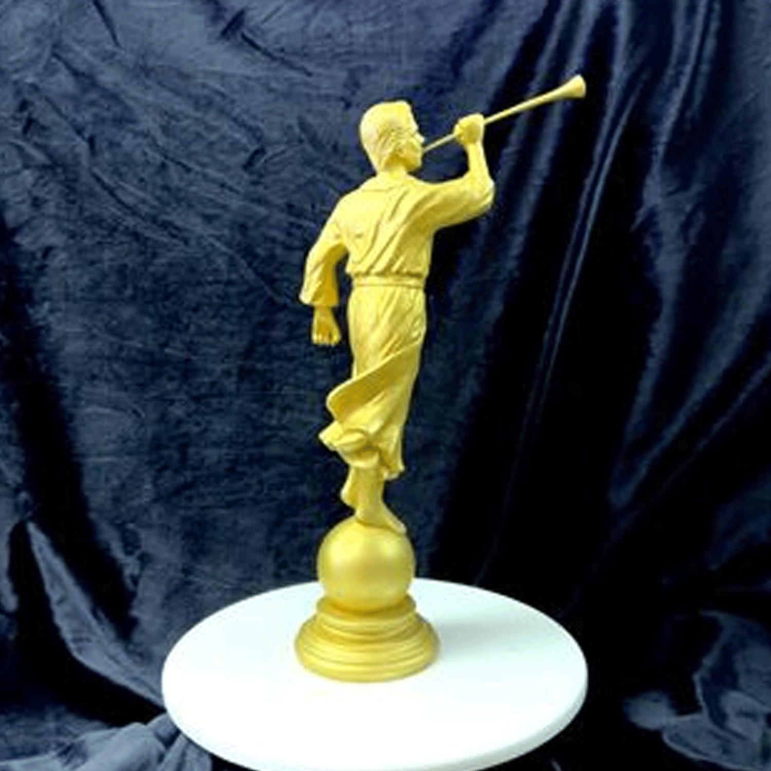 S31 Statue size 15" Gold Tone Cultured Marble Mormon One Moment In Time LDS CTR