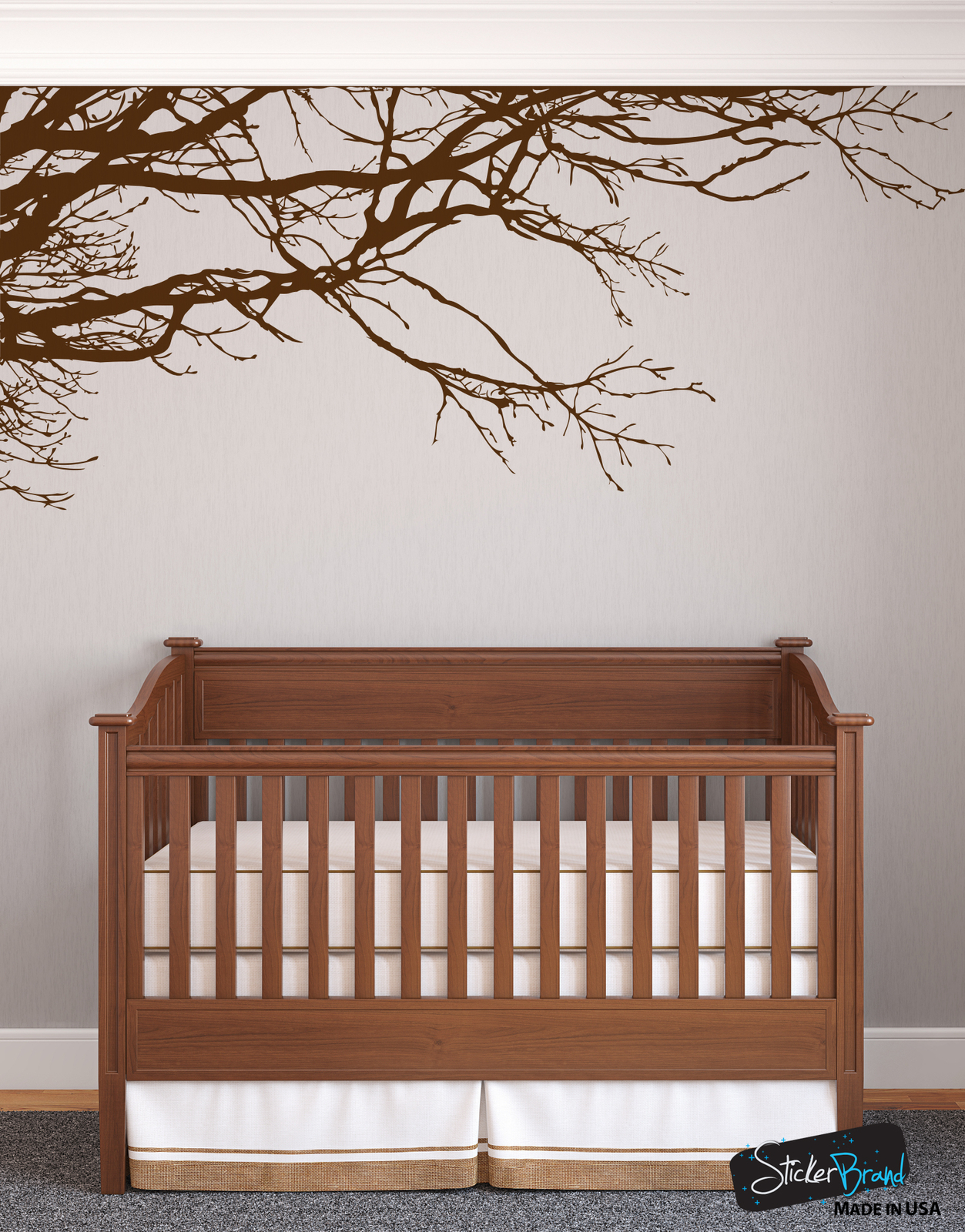 Stickerbrand Vinyl Wall Decal Sticker Large Tree Top Branches for Nursery #444