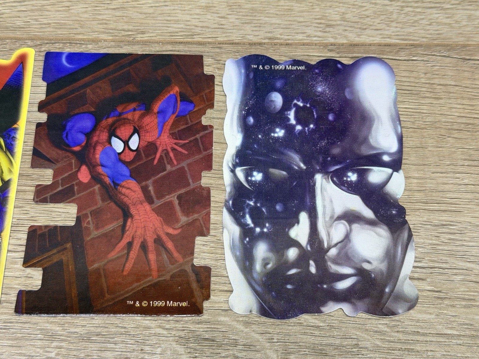 1999 Marvel Spider-Man X-men Silver Surfer Vending Machine Sticker Lot Of 3