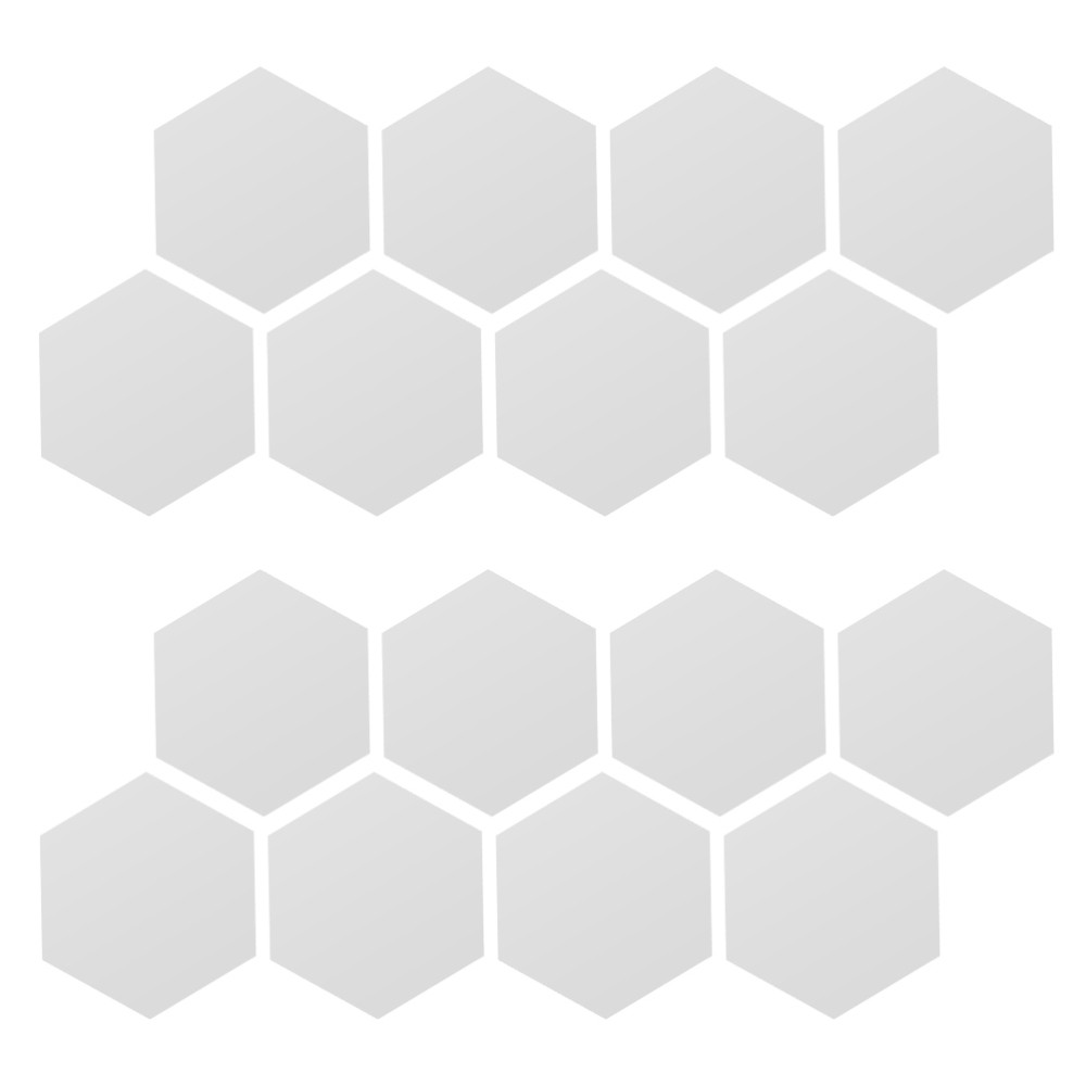 48 Pcs Sticky Mirror Tiles Hexagon Mirrors for Wall Decals Home Decor