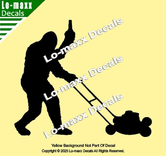 Sasquatch Lawn King: Beer and Blades Lawn Care Edition Die-Cut Vinyl Decal