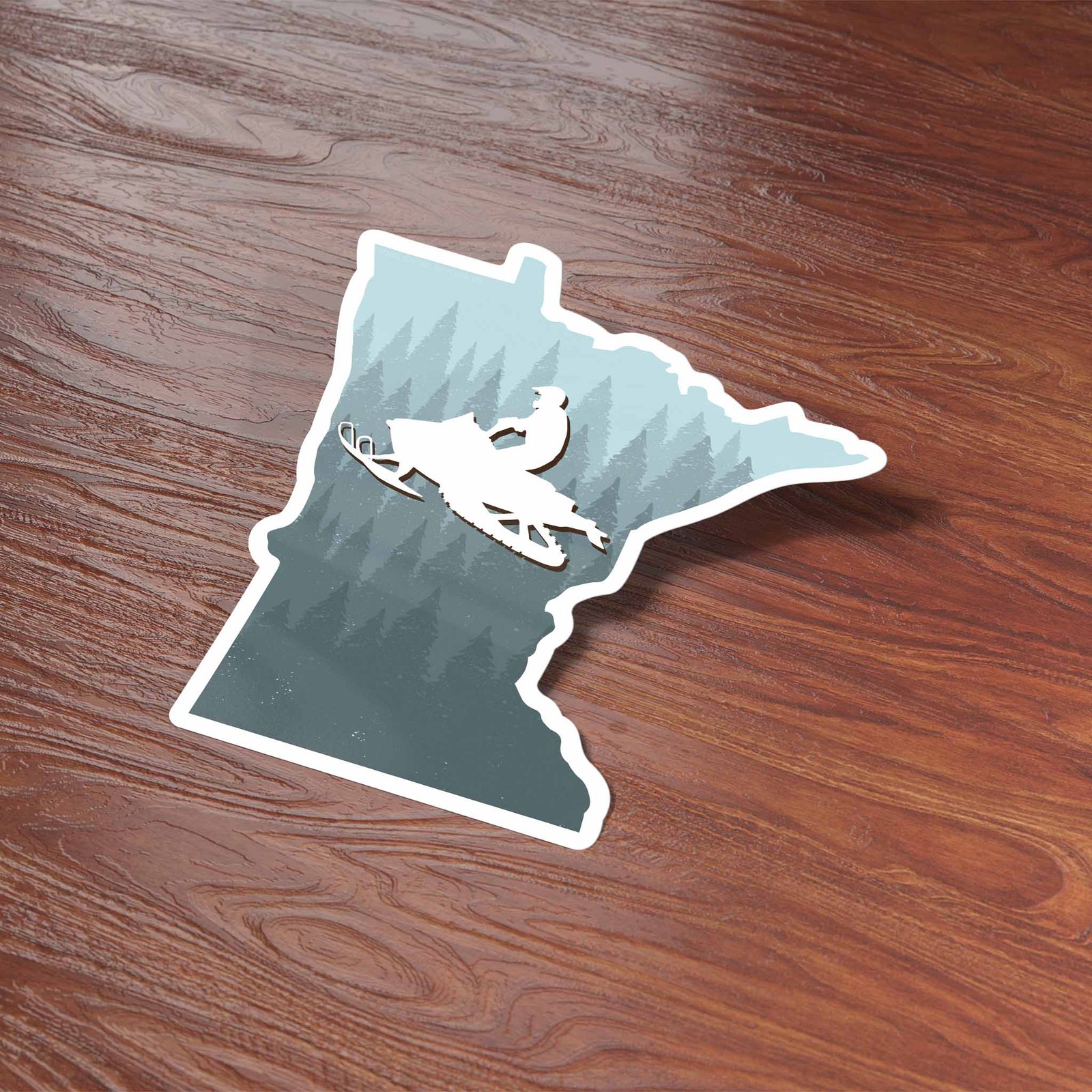 Snowmobile Minnesota Sticker – Cool Midwest Winter Sports Decals for Laptop