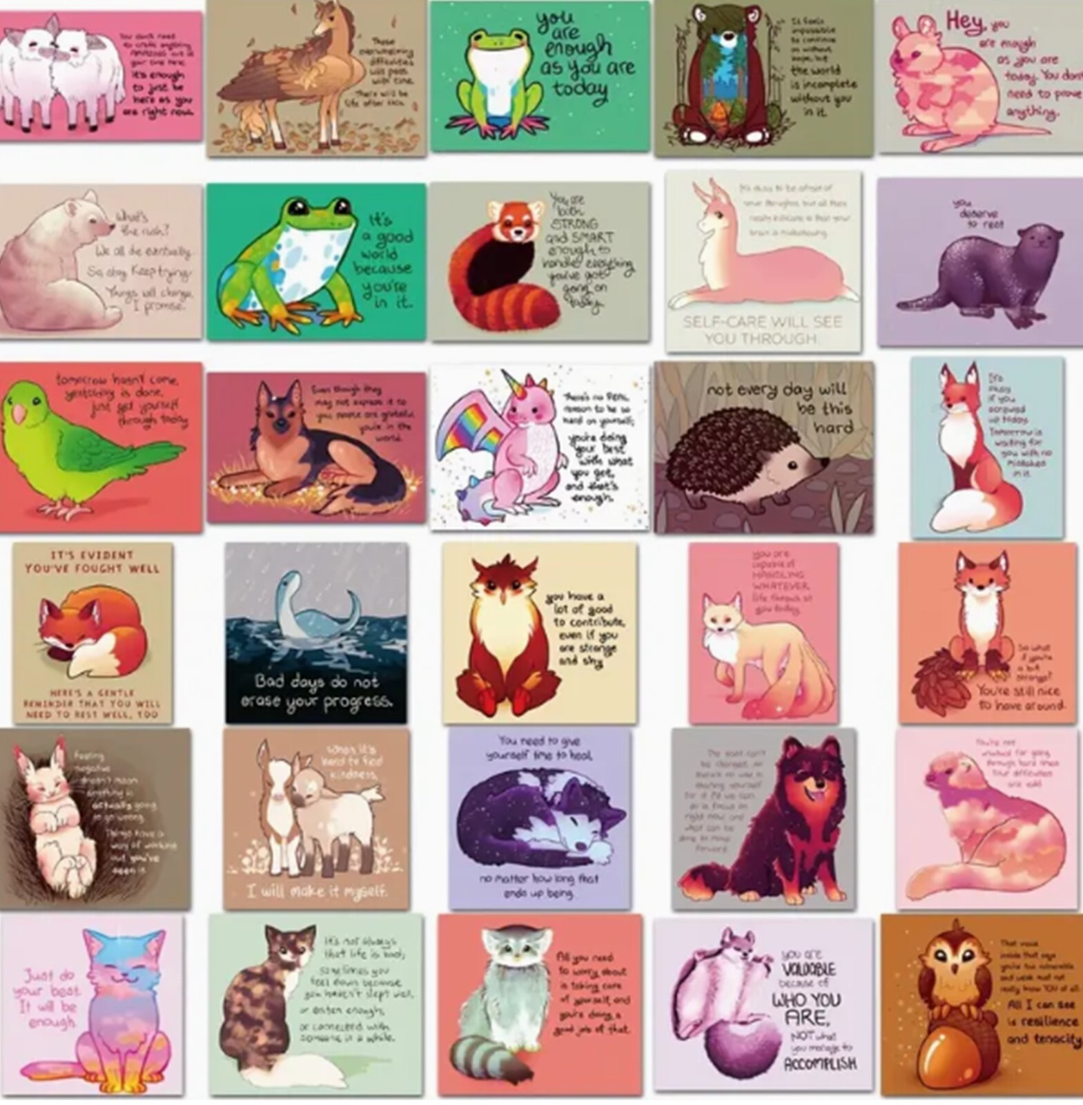 50pcs INSPERATION FROM ANIMALS STICKERS, Words of Wisdom, Laptop, Phone, Windows
