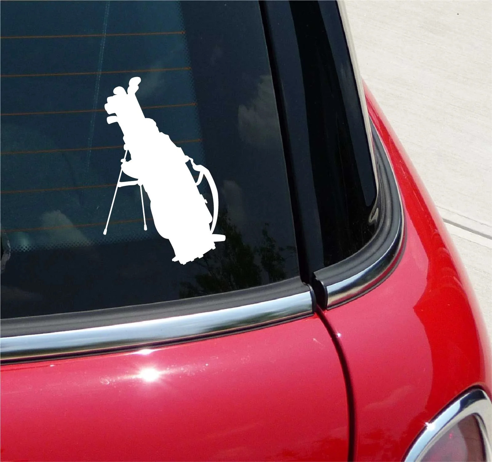 GOLF #4 BAG CLUBS IRON IRONS WOOD PUTTER GRAPHIC DECAL STICKER ART CAR WALL