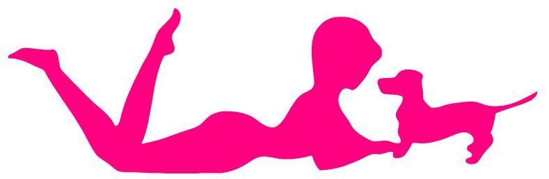 GIRL WTIH DACHSHUND STICKER SEXY CUTE VINYL DECAL DOG BREED WIENER CHOOSE COLOR
