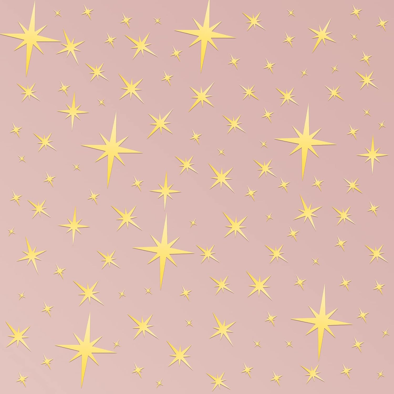 82 Pieces Mirror Wall Stickers Star Wall Decals Decor Removable 3D Acrylic Mi…