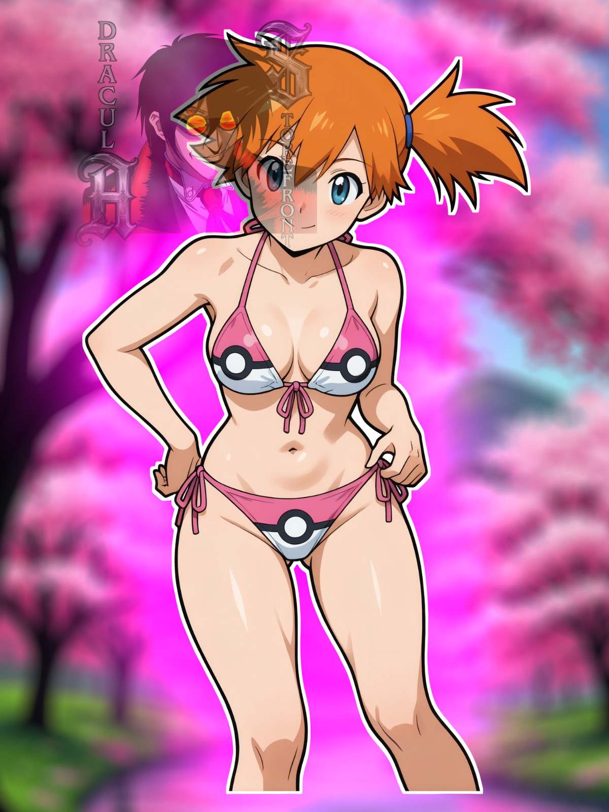 Adult Anime Waifu Pokemon Misty/ Kasumi 6" Vinyl Sticker