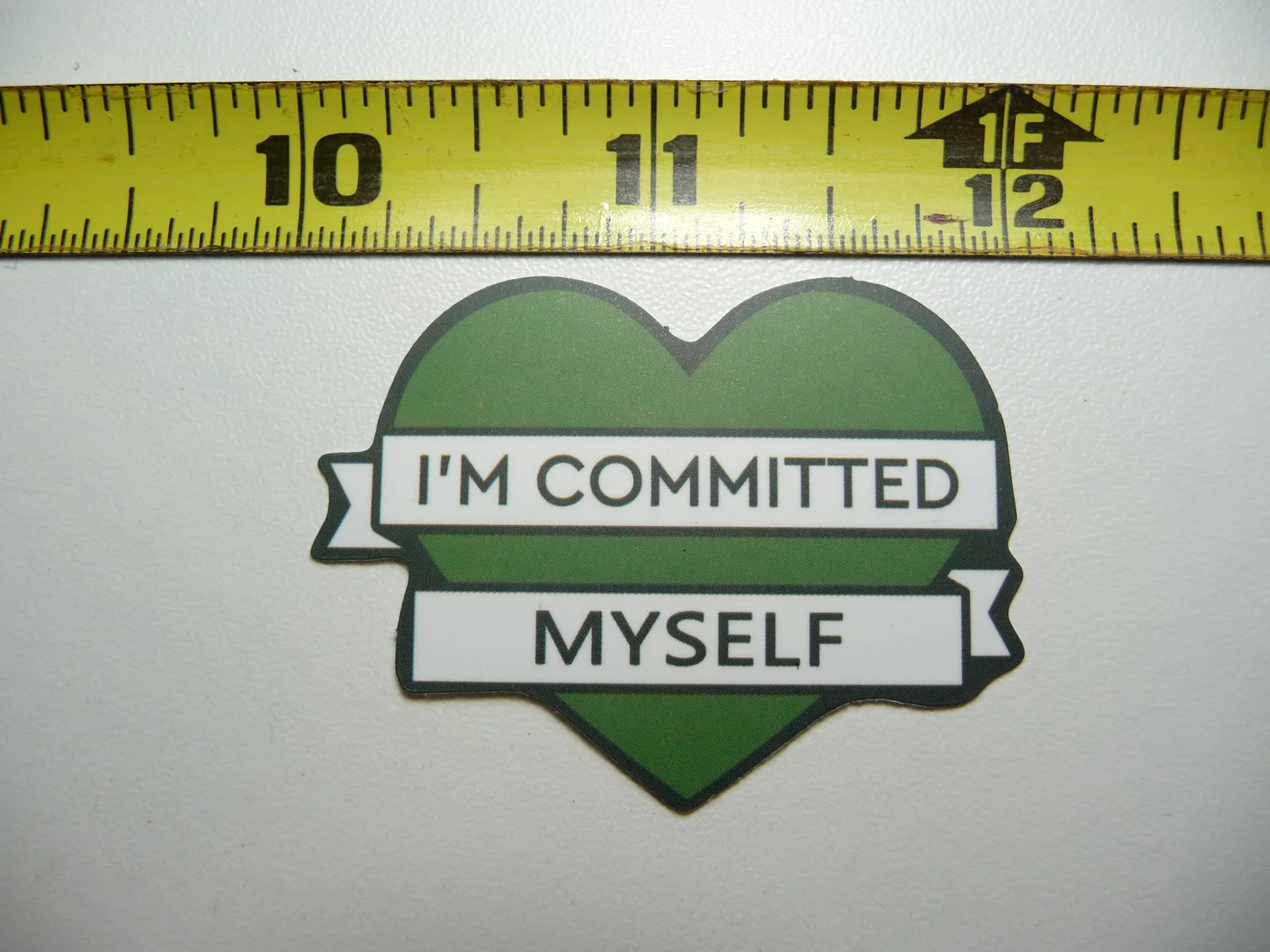 IM COMMITTED TO MYSELF HEART SMALL STICKER DECAL MOTIVATIONAL POSITIVE ATTITUDE